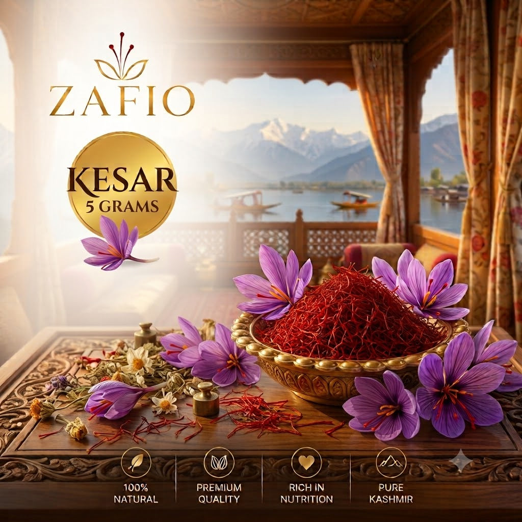 Kashmiri Mongra Saffron | 100% Pure Kesar | GI-Tagged, ISO 3632 tested | Category I | 5gm