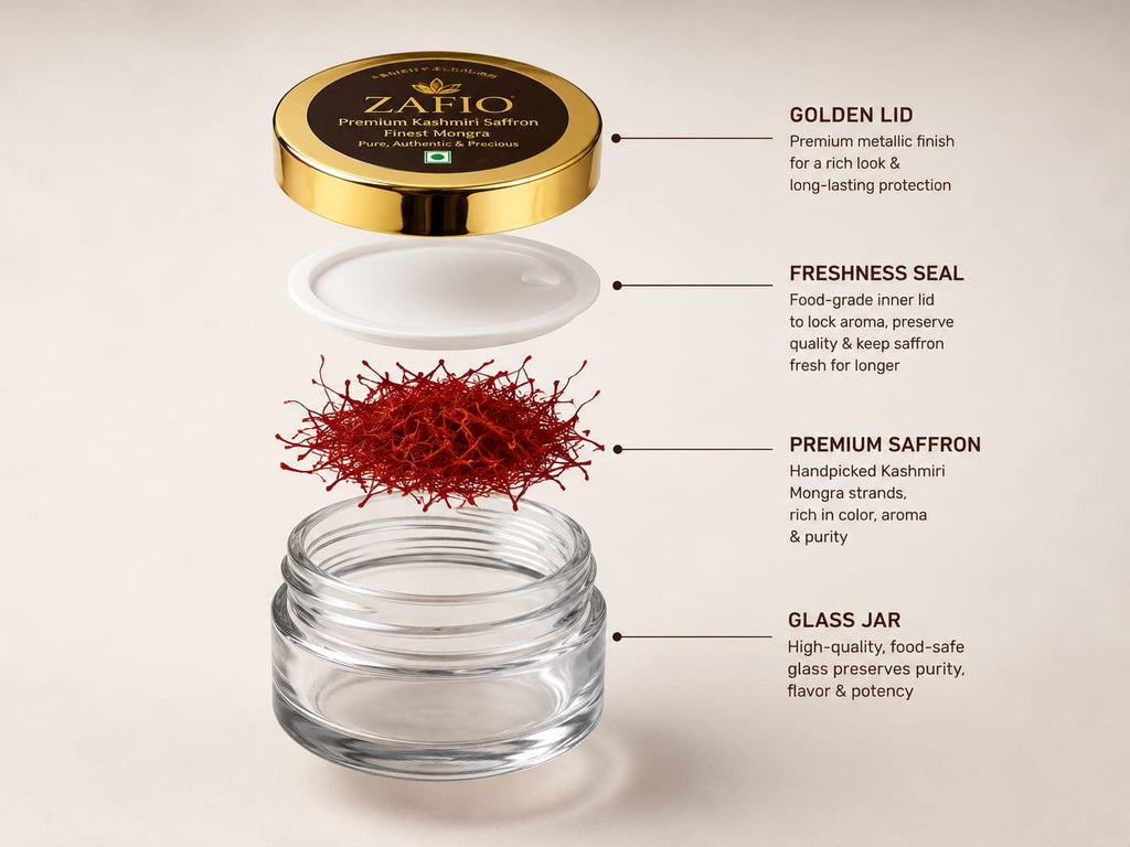 Kashmiri Mongra Saffron | 100% Pure Kesar | GI-Tagged, ISO 3632 tested | Category I | 5gm