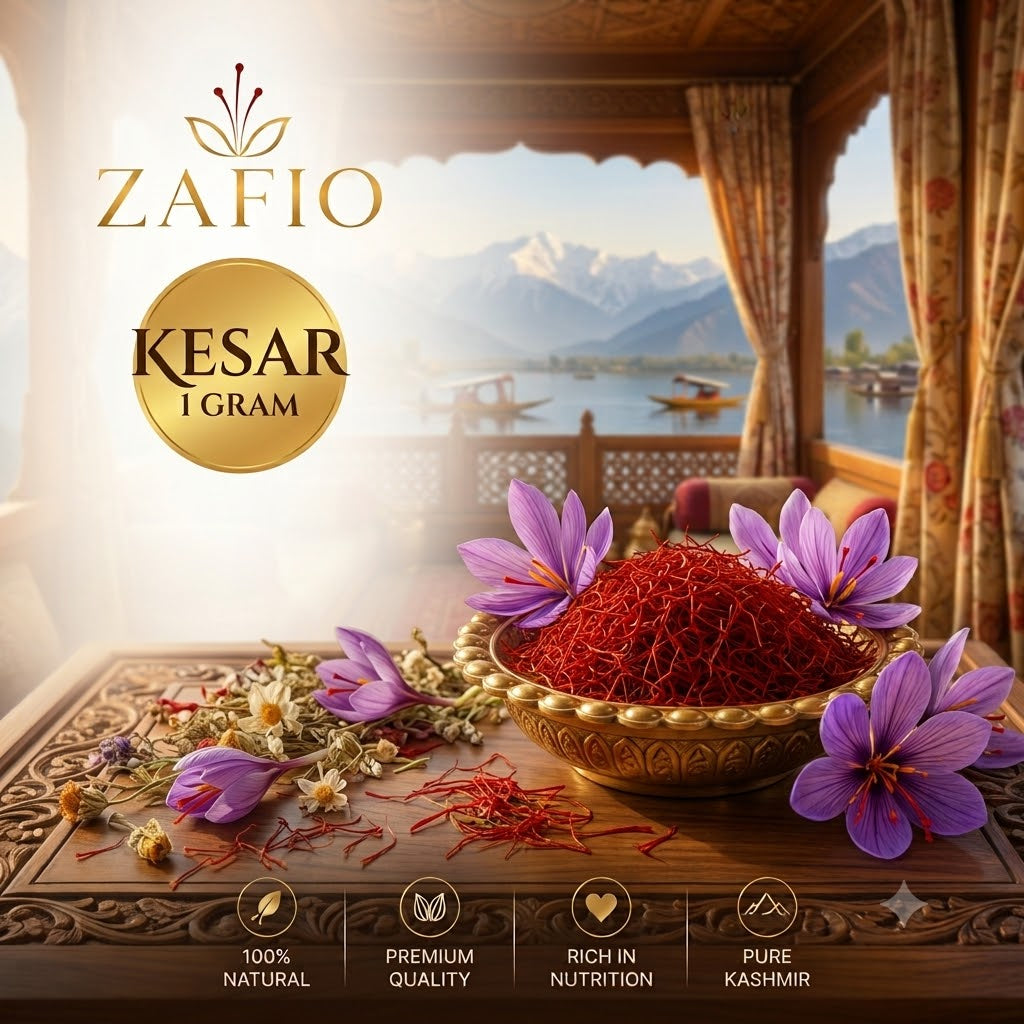 Kashmiri Mongra Saffron | 100% Pure Kesar | GI-Tagged, ISO 3632 tested | Category I | 1gm